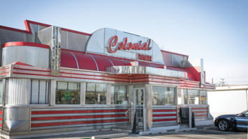 Built in the mid-1950s by Mountain View Diner Company, the Colonial in Lyndhurst retains the look of the period. Keep an eye peeled for this recurring special: shrimp salad on a roll with bacon, avocado, fresh spinach and tomato slices, with a cup of clam chowder on the side. It’s a winner.