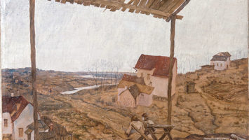 Among the examples of Soviet nonconformist art at the Zimmerli Museum are Autumn, by Boris Sveshnikov.