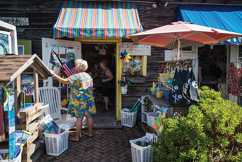 The Sugar Shack in Barnegat Light is among the colorful shops that draw tourists to Viking Village.