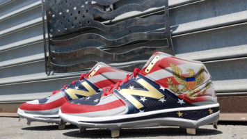 Michael Perez created these July 4th cleats for Chicago White Sox pitcher Hector Santiago.