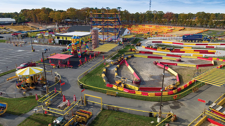 Aerial view of Diggerland.