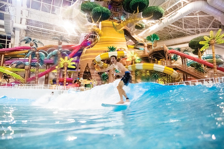 Surf With Santa at the American Dream Complex in New Jersey