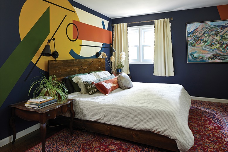 Jen Rondeau's mural-adorned home in West Orange.