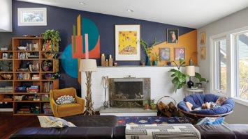 Jen Rondeau's mural-adorned home in West Orange.