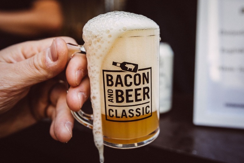 Beer mug from Bacon and Beer Classic in Jersey City