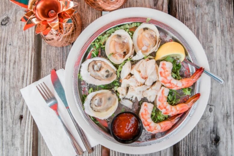 Shrimp, oysters and clams at the Rusty Nail in Cape May