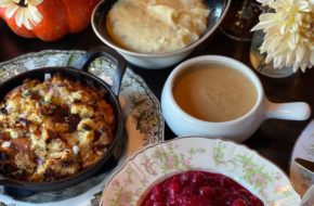 Thanksgiving dishes at the Fox & Falcon