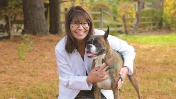Dr. Renee Alsarraf with her dog