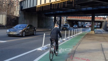 Hoboken Jersey City Protected Bike Lane