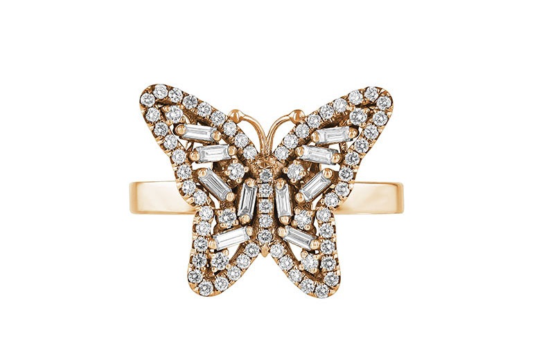 Suzanne Kalan diamond butterfly ring