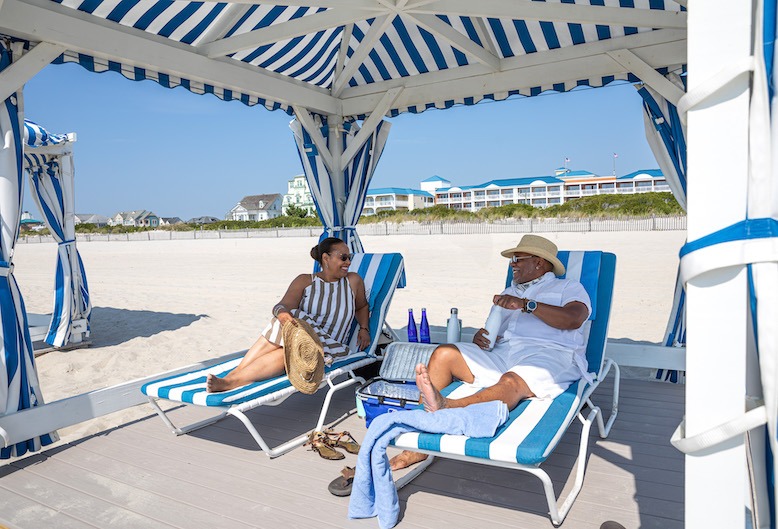 A cabana at La Mer Beachfront Resort.