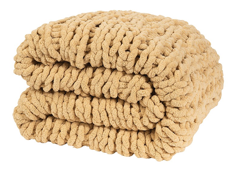 Beige chenille throw