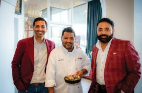 Executive chef Sanjeev Kumar of Moghul Restaurant with partners Shaun Mehtani and Kamal Arora