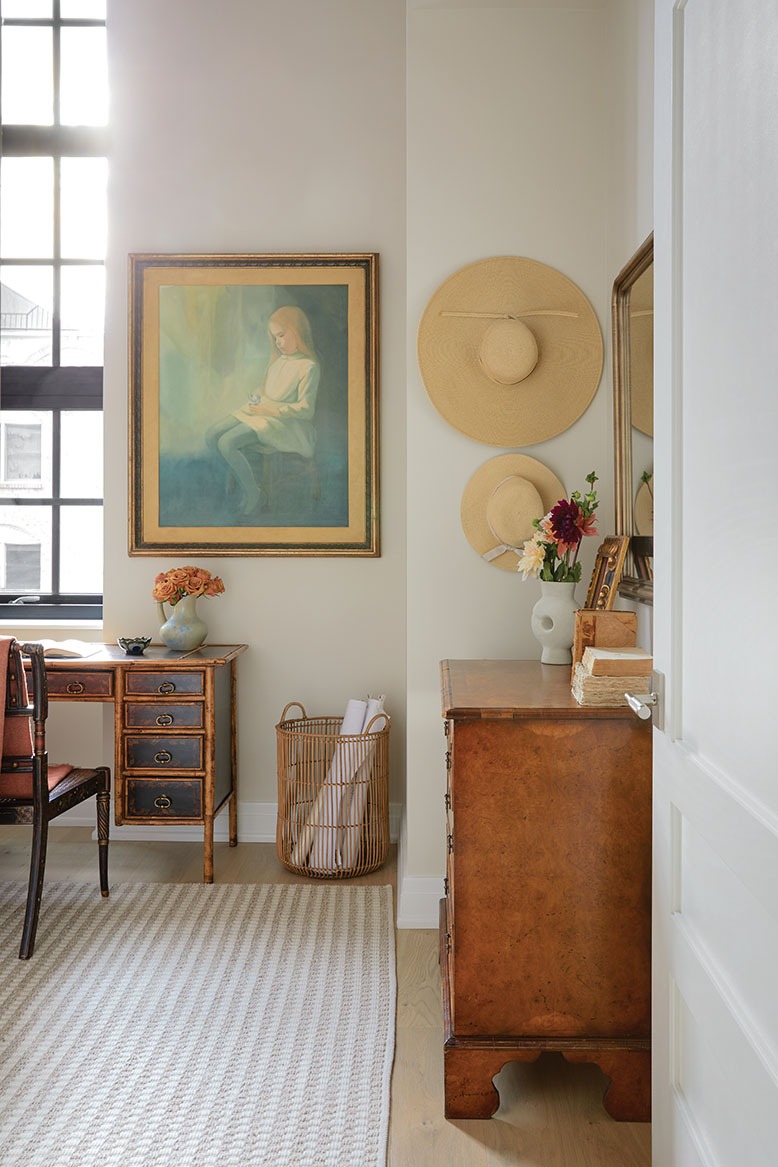 The office-slash-guest-bedroom in an apartment in Hoboken's Wonder Lofts