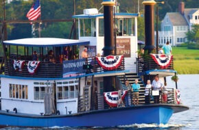 The Navesink Queen offers livemusic and sightseeing cruises, plus private charters for up to 100 people.