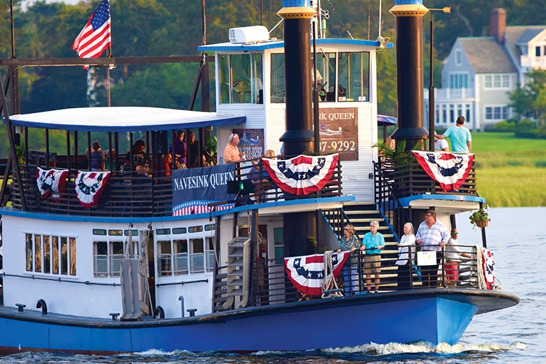 The Navesink Queen offers livemusic and sightseeing cruises, plus private charters for up to 100 people.