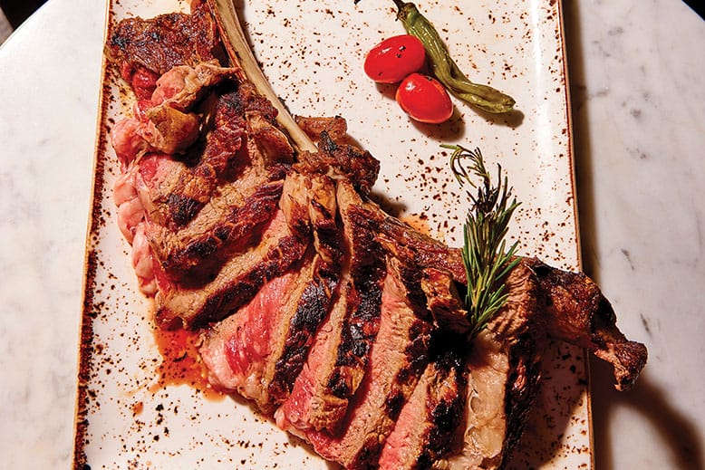 Tomahawk steak at Park Place Prime in Atlantic City