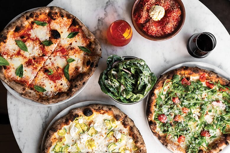 Pizzas at Razza in Jersey City