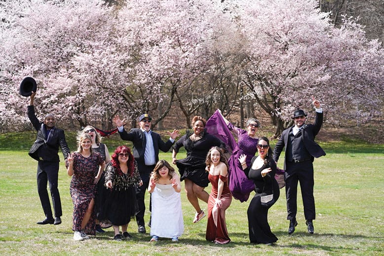 group of people in a park