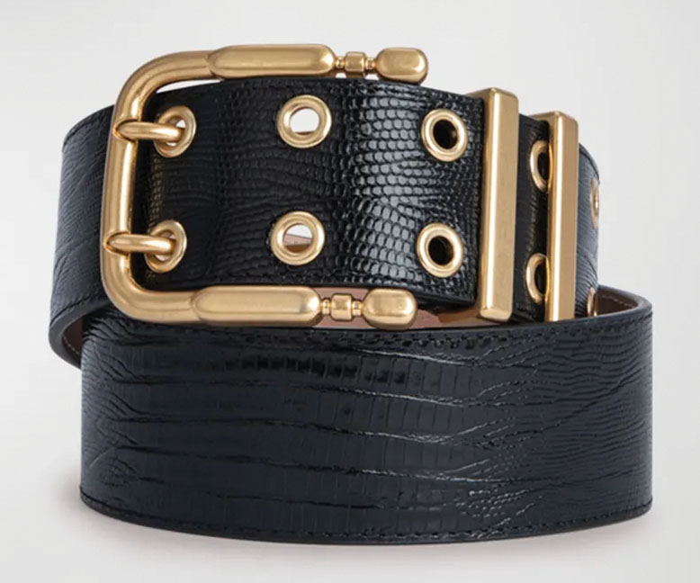 Black belt with gold detailing