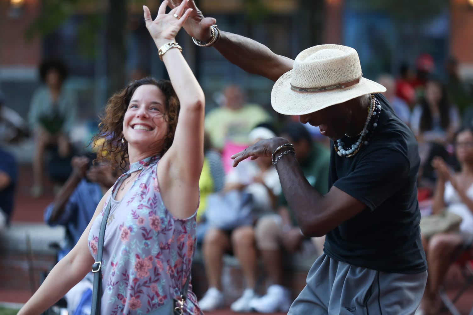 Man and woman dancing