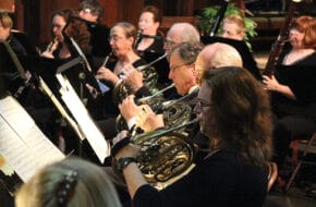 The Plainfield Symphony Orchestra's brass section