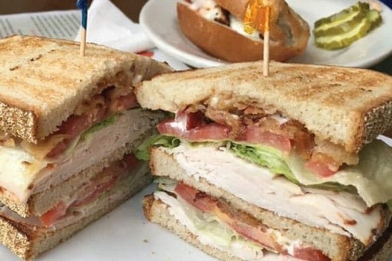 A club sandwich at Gladstone Market in Gladstone