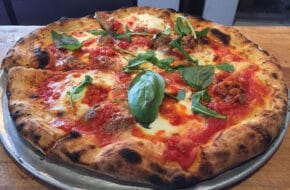 A Neapolitan pizza at Bricco Coal Fired Pizza in Cherry Hill, New Jersey