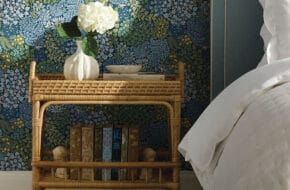 Serena & Lily rattan side table