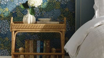 Serena & Lily rattan side table