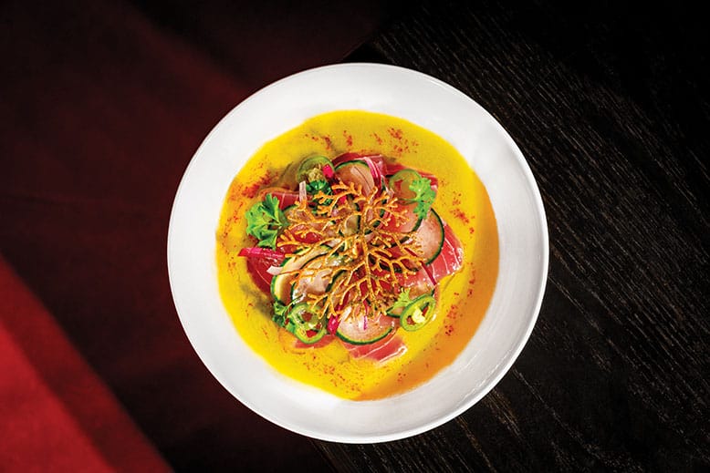 Tuna crudo at The 130 Club ini Tenafly, New Jersey