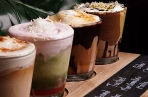 Specialty caffeinated drinks at Gigi’s Café in Cedar Grove, New Jersey