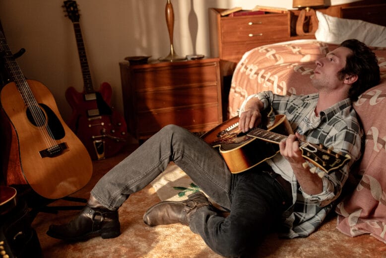 Jeremy Allen White as Bruce Springsteen in "Springsteen: Deliver Me from Nowhere"