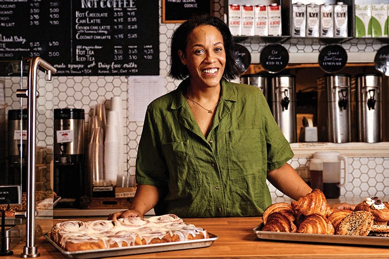 Joanne Canady-Brown at her bakery, the Gingered Peach in Lawrenceville, New Jersey