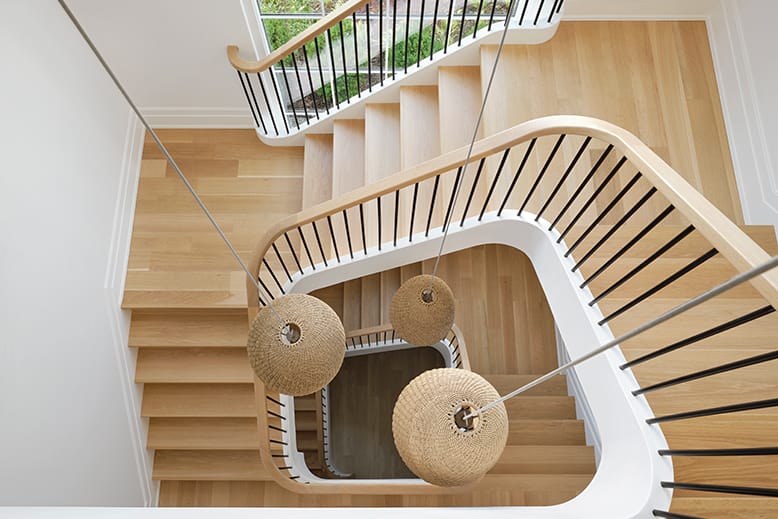 Stairwell in home in Westfield, NJ