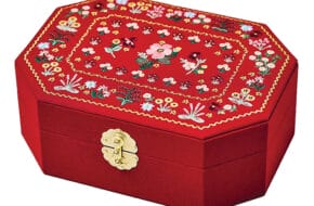 Red Anthropologie jewelry box