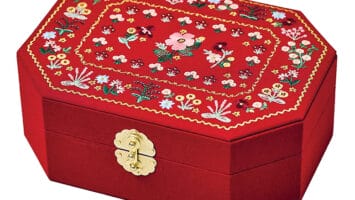 Red Anthropologie jewelry box