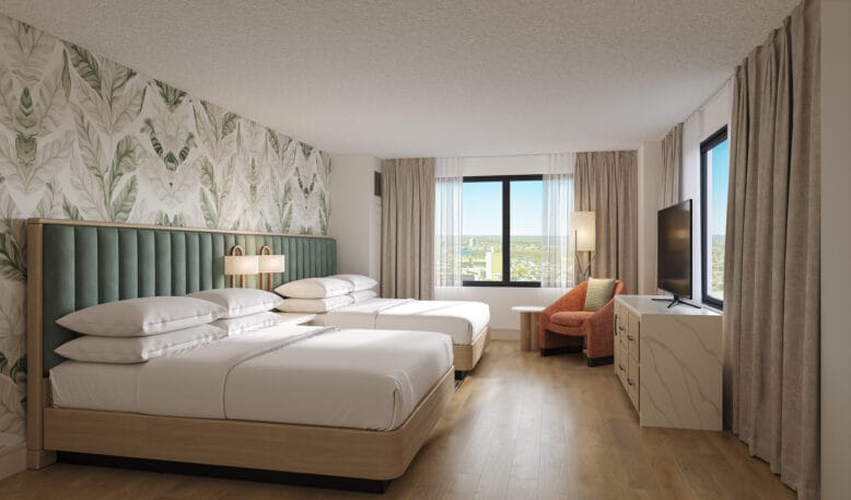 Rendering of a room at the Solana at the Tropicana in Atlantic City, New Jersey