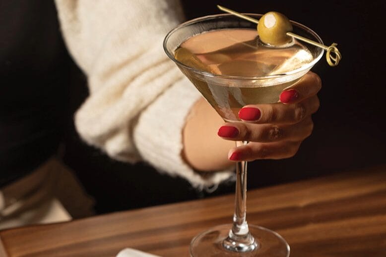 A cocktail at Chez Frites in Atlantic City, New Jersey