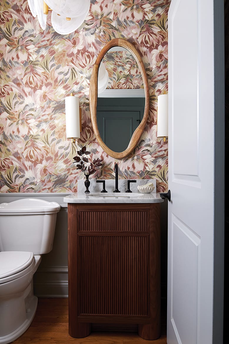 Powder room in home in Somerset County, NJ