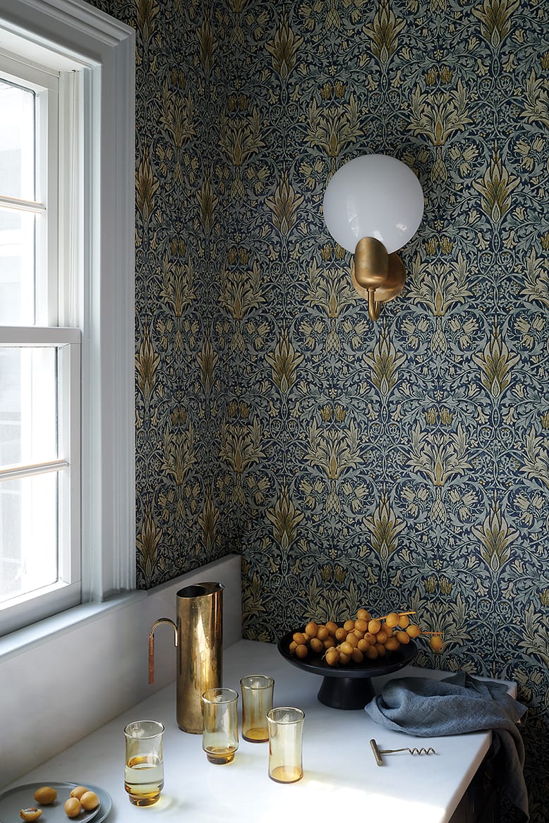 Wallpapered room in Somerset County, NJ