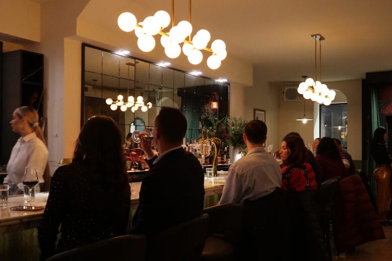 Cozy interior of Viv & Jules in Hoboken, New Jersey