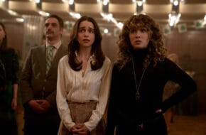 Emilia Clarke as Bea and Haley Lu Richardson as Twila in Ponies. Credit: Katalin Vermes/Peacock.