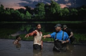Michael B. Jordan, who grew up in Newark, with "Sinners" director Ryan Coogler.