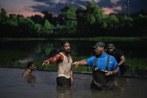 Michael B. Jordan, who grew up in Newark, with "Sinners" director Ryan Coogler.