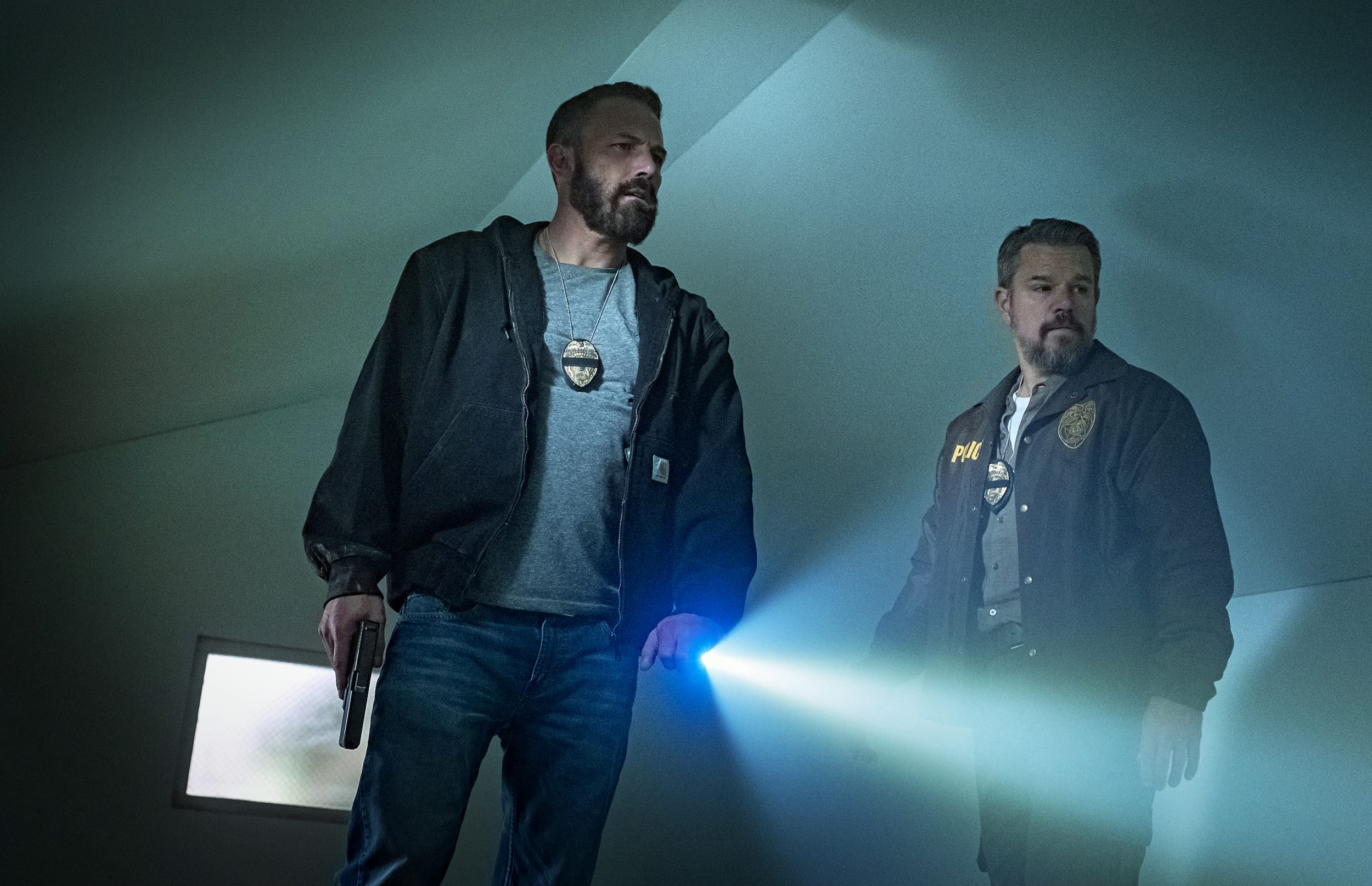 Ben Affleck and Matt Damon in "The Rip."