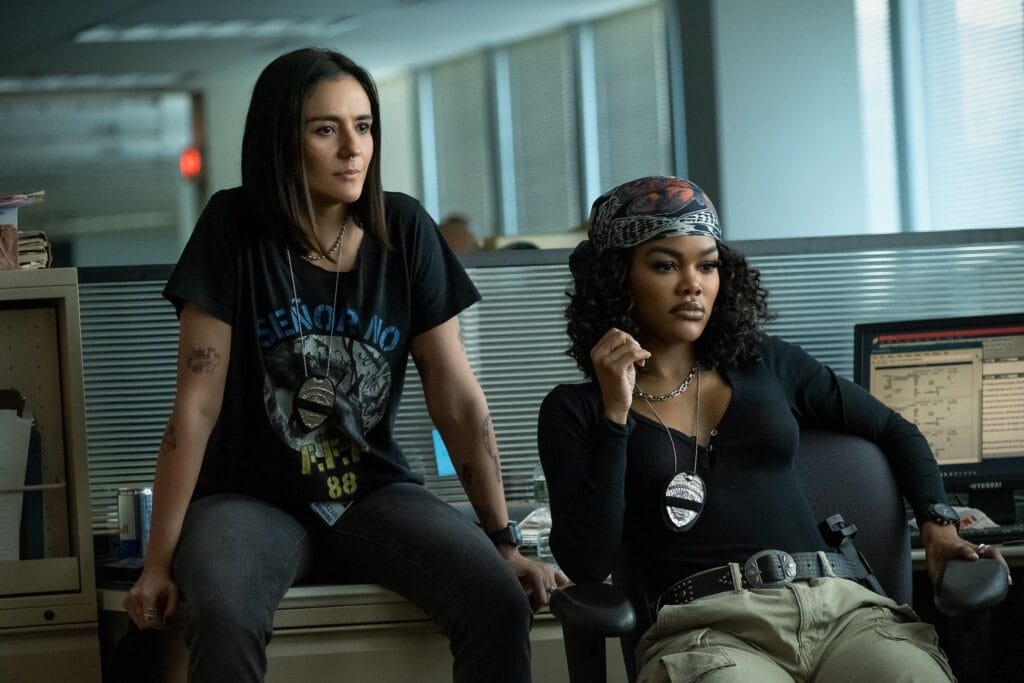 Catalina Sandino Moreno and Teyana Taylor in "The Rip," 
