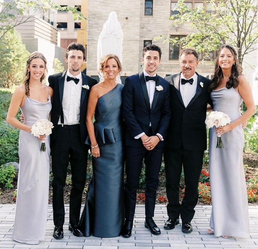 The Gaudreau family at John Gaudreau’s wedding in 2021