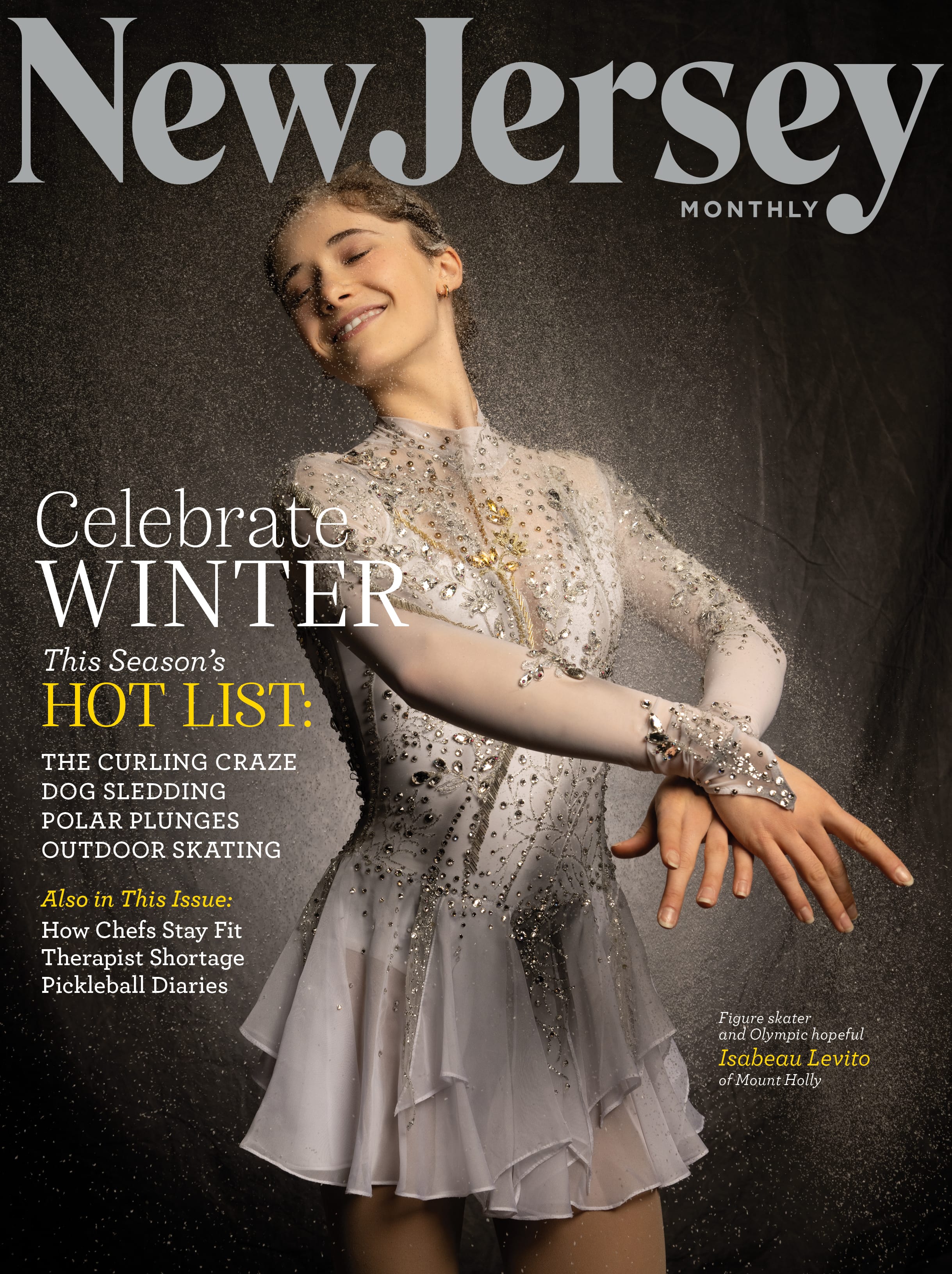 Isabeau Levito on the cover of New Jersey Monthly magazine in January 2024