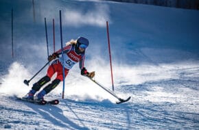 Kelsey O'Driscoll skiing